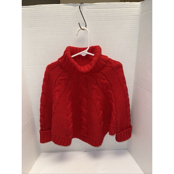 Carters red cable turtleneck warm sweater cable knit size 3T - Picture 2 of 9